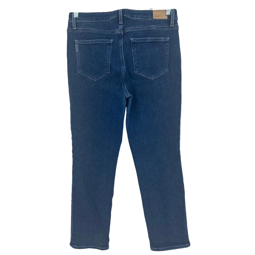 Paige Cindy High Rise Straight Leg Jeans‎ Dark Wash Blue Size 31 RN27002 Casual
